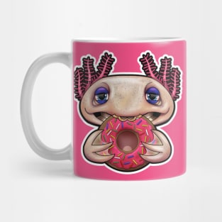 SNAX Axolotl eating doughnut Mug